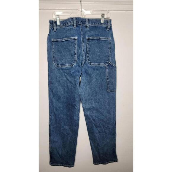 Uniqlo Jeans Mens Medium Blue Denim Relaxed Fit Drawstring Waist Casual Pants - Picture 5 of 9